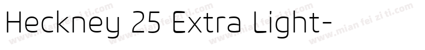 Heckney 25 Extra Light字体转换